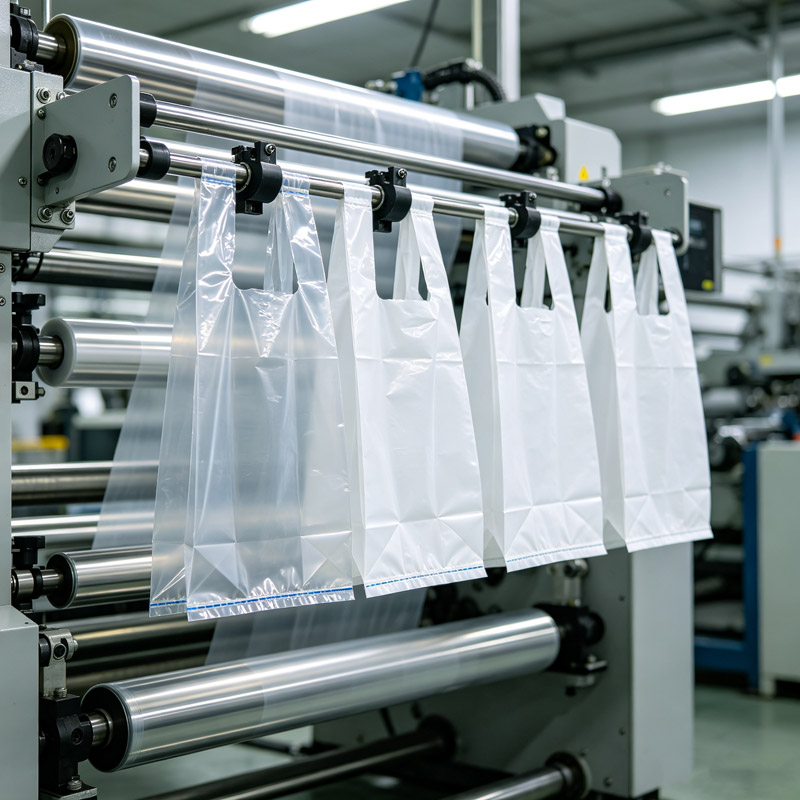 Custom Perforated PE Flat Bags for Auto Parts & Metal Hardware Packaging